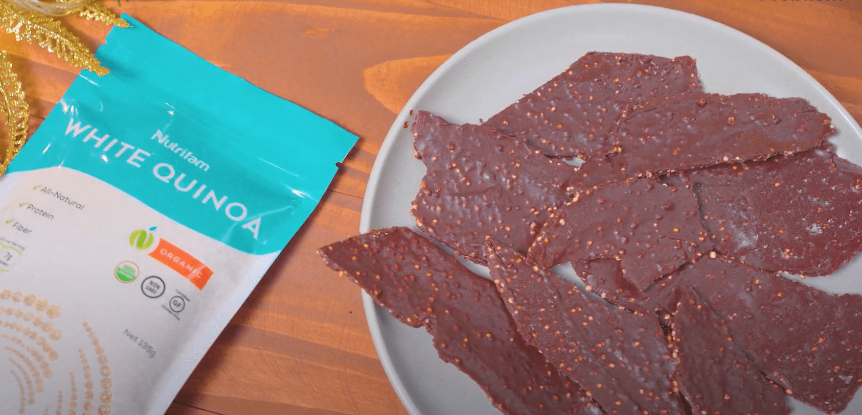 2Ingredient Healthy White Quinoa Chocolate Bark Nutrifam