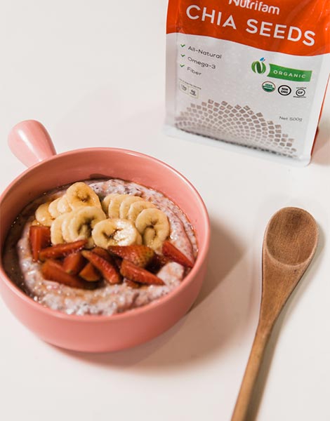 Strawberry Banana Chia Pudding