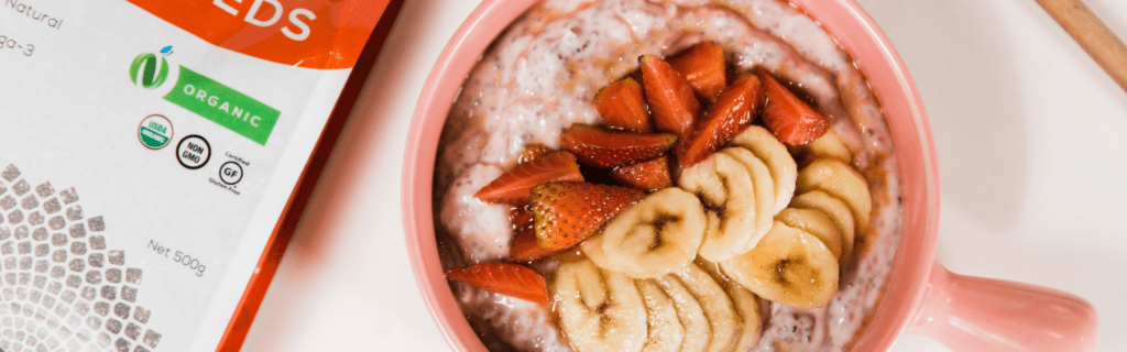Strawberry Banana Chia Pudding